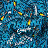 Vist Blauwe Sticker | Afgesneden Sticker