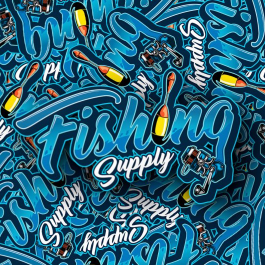 Vist Blauwe Sticker | Afgesneden Sticker