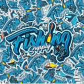 Vist Blauwe Sticker | Afgesneden Sticker