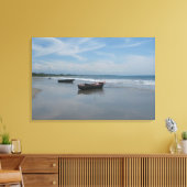 Vist Boat bij de strand Canvas Afdruk (Insitu (Woonkamer))