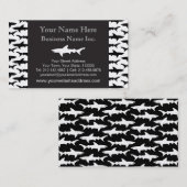 Vist Boat Charter / Scuba Diver - Shark Pattern Visitekaartje (Voorkant / Achterkant)