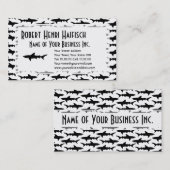 Vist Boat Charter / Scuba Diver - Shark Pattern Visitekaartje (Voorkant / Achterkant)