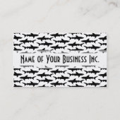 Vist Boat Charter / Scuba Diver - Shark Pattern Visitekaartje (Achterkant)