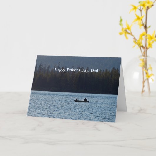 Vist Boat met Fishermen Vaderdag voor papa Kaart (Gele Bloem)