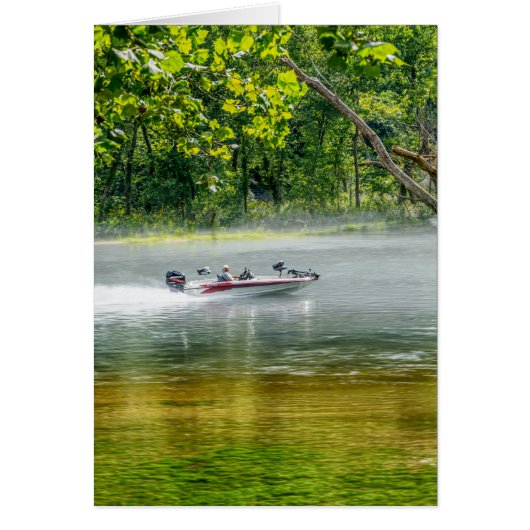 Vist Boat op het Wenskaart van de Beweging (Voorkant)