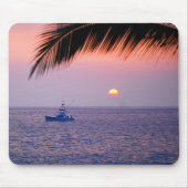 Vist Boat Tropical Sunset Mousepad Muismat (Voorkant)