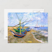 Vist Boats Beach Saintes-Maries Van Gogh Fine Briefkaart (Voorkant / Achterkant)