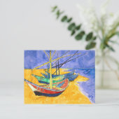 Vist Boats Beach Saintes-Maries Van Gogh Fine Briefkaart (Staand voorkant)