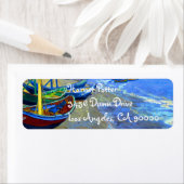 Vist Boats Beach Saintes-Maries Van Gogh Fine Etiket (Insitu)