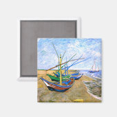 Vist Boats Beach Saintes-Maries Van Gogh Fine Magneet (Voorkant / Achterkant)