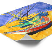 Vist Boats Beach Saintes-Maries Van Gogh Fine Poster (Hoek)
