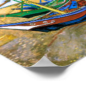 Vist Boats Beach Saintes-Maries Van Gogh Fine Poster (Hoek)