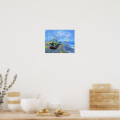 Vist Boats Beach Saintes-Maries Van Gogh Fine Poster (Keuken)