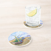 Vist Boats Beach Saintes-Maries Van Gogh Fine Zandsteen Onderzetter (Zijkant)
