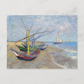 Vist Boats Beach Vincent van Gogh Briefkaart (Voorkant)