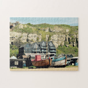 Vist Boats bij Hasting Sussex Legpuzzel