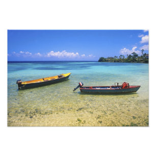 Vist Boats, Boston Beach, Port Antonio Foto Afdruk