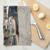 Vist Boats Cadgwith Cornwall England Theedoek (Quarter Fold)