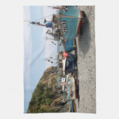 Vist Boats Cadgwith Cornwall England Theedoek (Verticaal)