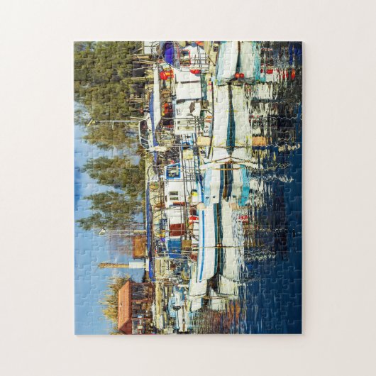 Vist Boats Cyprus. Jigzaag Puzzle Legpuzzel (Verticaal)