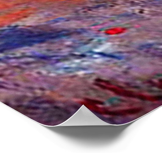 Vist Boats door de Beach en de Cliffs Poster (Hoek)