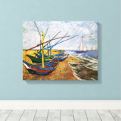 Vist Boats door Vincent van Gogh Canvas Afdruk (Insitu (Houten vloer))