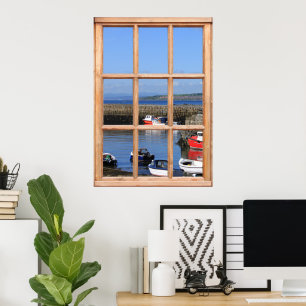 Vist Boats - Faux-venstereffect Poster