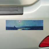 Vist Boats in de Moonlight (Camaret, Frankrijk) Bumpersticker (Op auto)