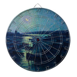 Vist Boats in de Moonlight (Camaret, Frankrijk) Dartbord