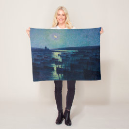 Vist Boats in de Moonlight (Camaret, Frankrijk) Fleece Deken