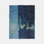 Vist Boats in de Moonlight (Camaret, Frankrijk) Fleece Deken (Voorkant)