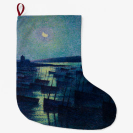 Vist Boats in de Moonlight (Camaret, Frankrijk) Grote Kerstsok