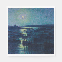 Vist Boats in de Moonlight (Camaret, Frankrijk) Servet