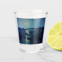 Vist Boats in de Moonlight (Camaret, Frankrijk) Shot Glas