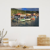 Vist Boats in Frenchtown, St. Thomas USVI Poster (Keuken)