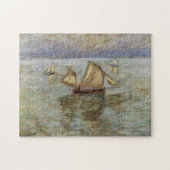 Vist Boats in Pourville Monet Fine Art Legpuzzel (Horizontaal)