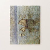 Vist Boats in Pourville Monet Fine Art Legpuzzel (Verticaal)