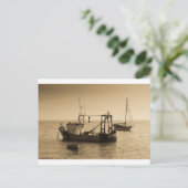 Vist Boats Leigh op zee Briefkaart (Staand voorkant)