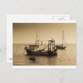 Vist Boats Leigh op zee Briefkaart (Voorkant / Achterkant)