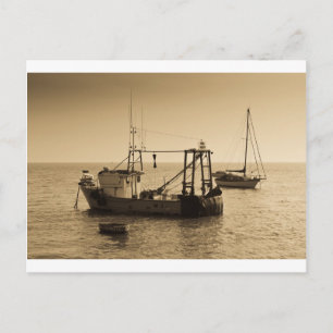Vist Boats Leigh op zee Briefkaart