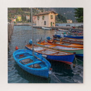 Vist Boats op het meer in Riva del Garda Italië Legpuzzel