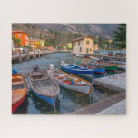 Vist Boats op het meer in Riva del Garda Italië Legpuzzel<br><div class="desc">Deze schilderachtig puzzel is voorzien van kleurrijke vissersboten op het meer in Riva del Garda in Italië #trip #jigsawpuzzle #stockingstuffers #games</div>