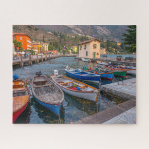 Vist Boats op het meer in Riva del Garda Italië Legpuzzel