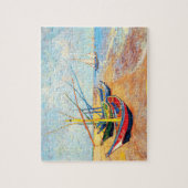 Vist Boats op het strand bij Saintes-Maries Legpuzzel (Verticaal)