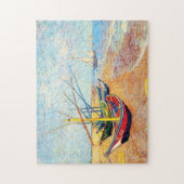 Vist Boats op het strand bij Saintes-Maries Legpuzzel (Verticaal)