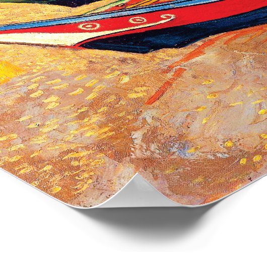 Vist Boats op het strand bij Saintes-Maries Poster (Hoek)