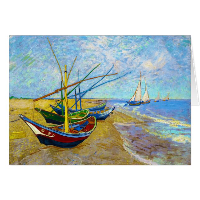 Vist Boats op het strand door Vincent Van Gogh (Voorkant Horizontaal)