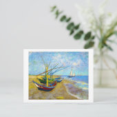 Vist Boats op het strand door Vincent Van Gogh Briefkaart (Staand voorkant)