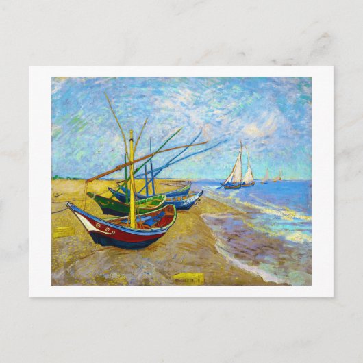 Vist Boats op het strand door Vincent Van Gogh Briefkaart (Voorkant)