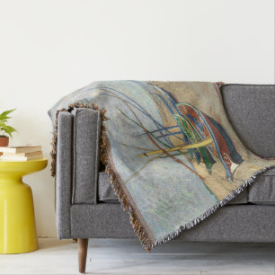 Vist Boats op het strand door Vincent Van Gogh Deken